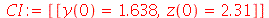 CI := [[y(0) = 1.638, z(0) = 2.31]]